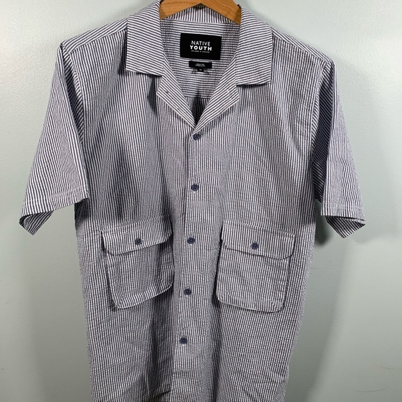 Sold on 🛑 - Native Youth Fratton Pocket Seersuck - Picture 2 of 6